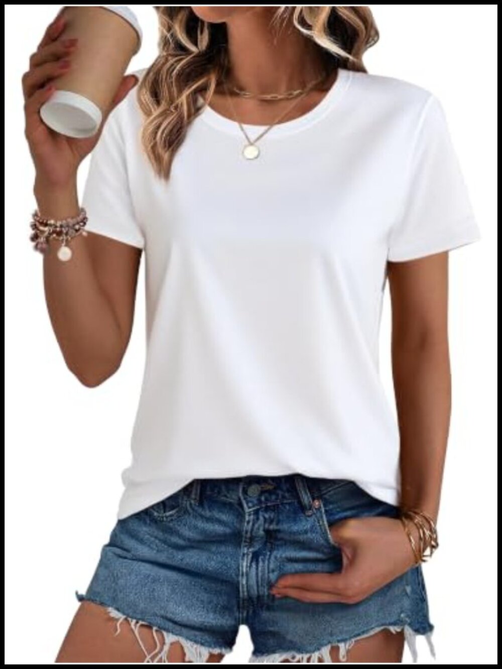 Women's Cotton Short Sleeve Crewneck T-Shirt Moisture Wicking Casual Top